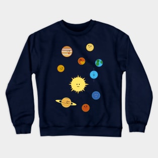 Cute planets (incl Pluto!) Crewneck Sweatshirt